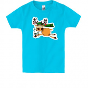 Детская футболка с оленем и кефиром