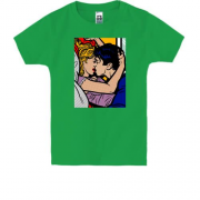 Детская футболка с влюбленной парой (поп арт)