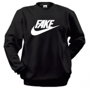 Свитшот с надписью "Fake" в стиле Nike