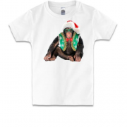 Детская футболка с новогодней обезьяной
