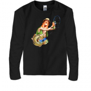 Детская футболка с длинным рукавом с рыбаком