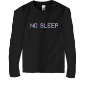 Детская футболка с длинным рукавом с надписью "No sleep"