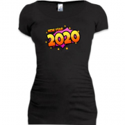 Подовжена футболка з написом "New Year 2020"