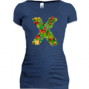 Подовжена футболка з написом "Xmas"