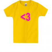 Дитяча футболка з сердечком із символів