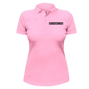 Жіноча футболка-поло з написом "Мир в рожевих тонах"