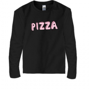Детская футболка с длинным рукавом с надписью "Pizza"