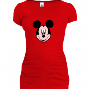 Женская удлиненная футболка с Мики Маусом