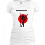 Женская удлиненная футболка Амстердам 2