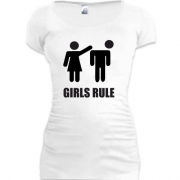 Женская удлиненная футболка Girls rule