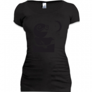 Женская удлиненная футболка Шелдона с месяцем
