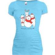 Подовжена футболка з новорічними тваринами