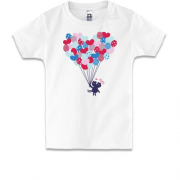 Детская футболка Flying Cat Кот с шариками