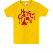 Детская футболка с надписью "Merry Christmas"
