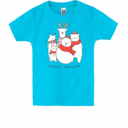 Дитяча футболка з новорічними тваринами