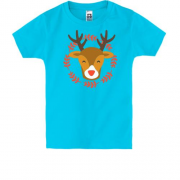 Детская футболка с радостным оленем