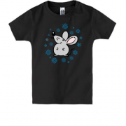 Детская футболка с крысой и снежинками