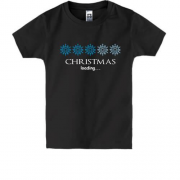 Детская футболка с надписью "Christmas loading"