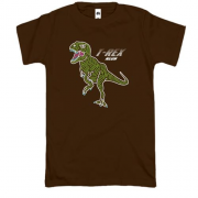 Футболка с динозавром и надписью Т rex neon