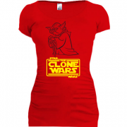 Женская удлиненная футболка CloneWars