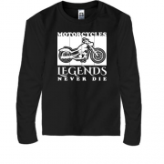 Детская футболка с длинным рукавом Motorcycles - Legends never d