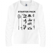 Детская футболка с длинным рукавом со стартовым паком для рыбака
