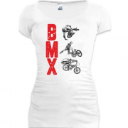 Подовжена футболка з написом BMX