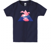 Детская футболка с треугольным пейзажем