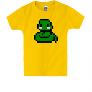 Детская футболка с пиксельной змейкой
