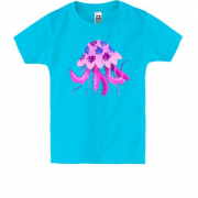Детская футболка с  розовой медузой