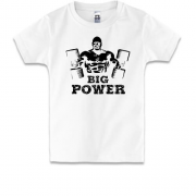Детская футболка с надписью Big Power