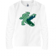 Детская футболка с длинным рукавом со злым крокодилом