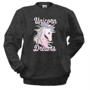 Свитшот с единорогом и надписью Unicorn Dreams