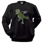 Свитшот с динозавром и надписью Т rex neon