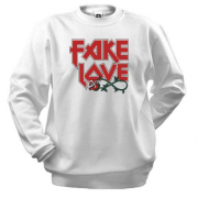 Свитшот с надписью Fake love