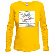 Жіночий лонгслів з котами в светрі