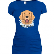 Подовжена футболка з написом Dog lover