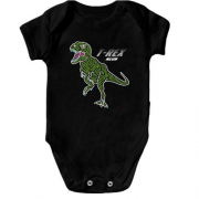 Дитячий боді з динозавром і написом Т rex neon