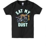 Детская футболка с надписью Eat my dust