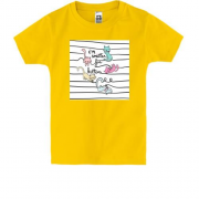 Детская футболка с котами в свитере
