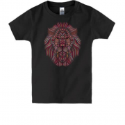 Детская футболка с узорным львом
