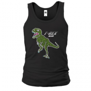 Майка с динозавром и надписью Т rex neon