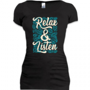 Подовжена футболка Relax Listen