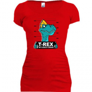 Подовжена футболка з ув'язненим динозавром