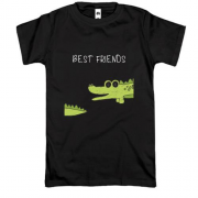 Футболка с крокодилом и хвостом Лучшие друзья