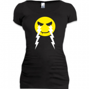Женская удлиненная футболка SMILE or DIE