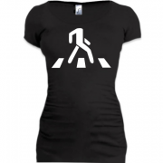 Женская удлиненная футболка Пешеход