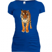Подовжена футболка з здивованим тигром