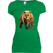 Подовжена футболка з ведмедем