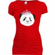 Подовжена футболка Панда в короні